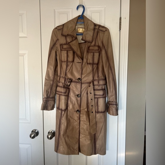 Genuine leather jacket, brown/tan - Picture 1 of 4